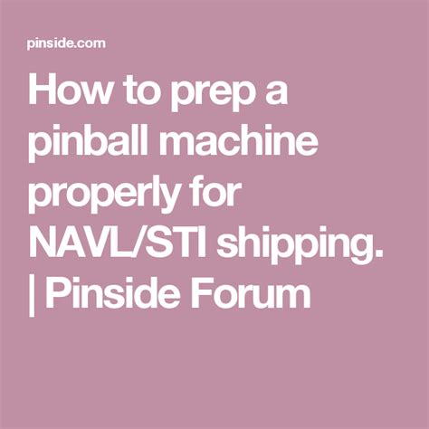 pinball prepping